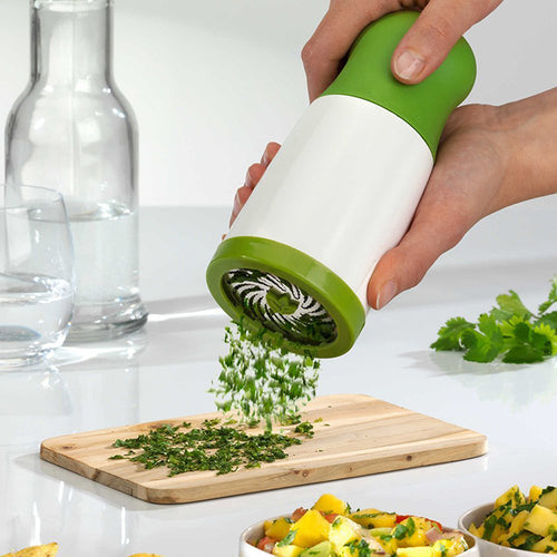 Easy-Twist Handheld Herb Mill – Stainless Steel Blade Spice & Parsley Grinder